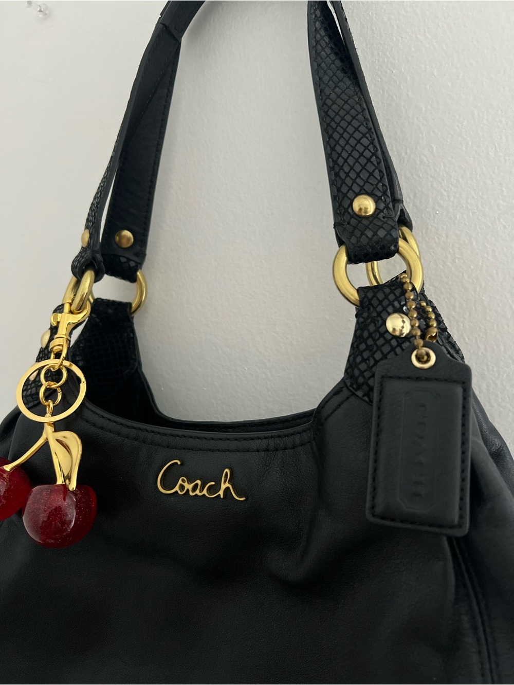 Coach Black Leather Tote - Picture 10 of 11